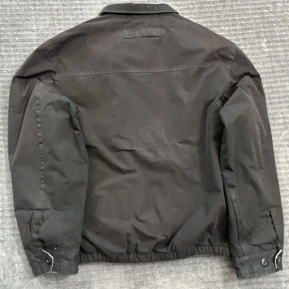 U.S. Polo Assn. Harrington Jacket Mens L Black Lined Lightweight Zip Up Golf RL